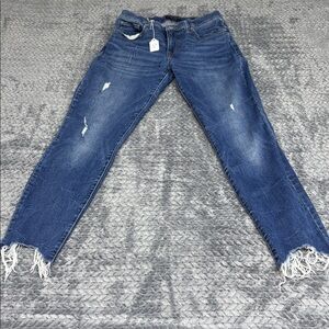 Lucky Brand Women's Distressed Blue Jeans - Casual Slim Fit
